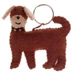 Vilten sleutelhanger Labradoodle bruin - 9x8cm NIEUW, Ophalen of Verzenden, Nieuw