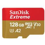 SanDisk Extreme MicroSDXC 128GB + Adapter, Audio, Tv en Foto, Fotografie | Geheugenkaarten, Nieuw, Overige merken, Overige typen