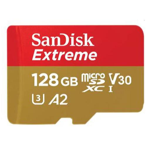 SanDisk Extreme MicroSDXC 128GB + Adapter, Audio, Tv en Foto, Fotografie | Geheugenkaarten, Overige typen, Nieuw, Ophalen of Verzenden