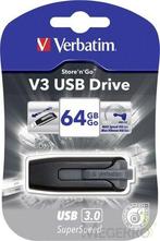 Verbatim USB-Stick V3 Store n Go USB3.0 64 GB grijs, Computers en Software, USB Sticks, Verzenden, Nieuw