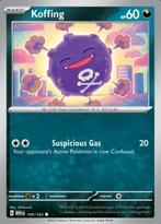 Koffing 109/165 reverse holo pokemon 151, Ophalen of Verzenden, Nieuw, Losse kaart, Foil