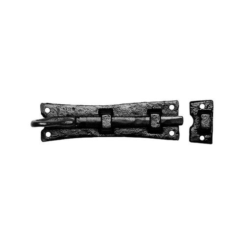 Kirkpatrick Deurschuif met krul 152x46mm smeedijzer zwart, Doe-het-zelf en Verbouw, Hang- en Sluitwerk, Schuif of Grendel, Nieuw