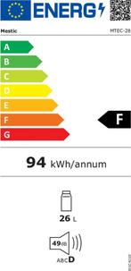 Mestic MTEC-28 Koelbox Thermo-elektrisch - Koelt tot 20 °C, Caravans en Kamperen, Zo goed als nieuw