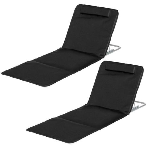 TRUUSK Strandmat Set Van 2 Opvouwbare Strandligstoel 5-traps, Tuin en Terras, Overige Tuin en Terras, Nieuw, Verzenden