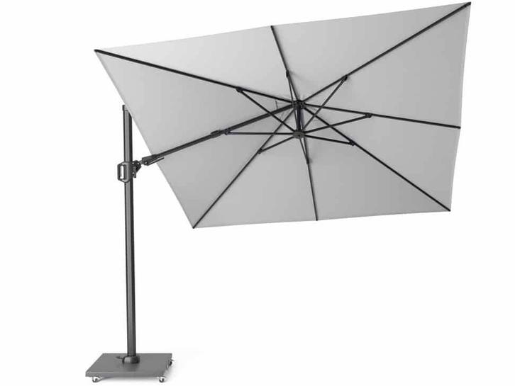 Challenger T2 zweefparasol 300x300 cm wit, Tuin en Terras, Parasols, Nieuw, Ophalen of Verzenden