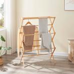 [en.casa] Droogrek Grinau inklapbaar 128x72x44 cm bamboe, Verzenden, Nieuw