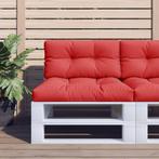 vidaXL Palletkussens 2 st stof rood, Huis en Inrichting, Woonaccessoires | Kussens, Verzenden, Nieuw, Rood