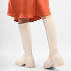 POSH by Poelman NORI Dames Hoge Laarzen - Crème - Maat 38, Kleding | Dames, Schoenen, Verzenden, Nieuw