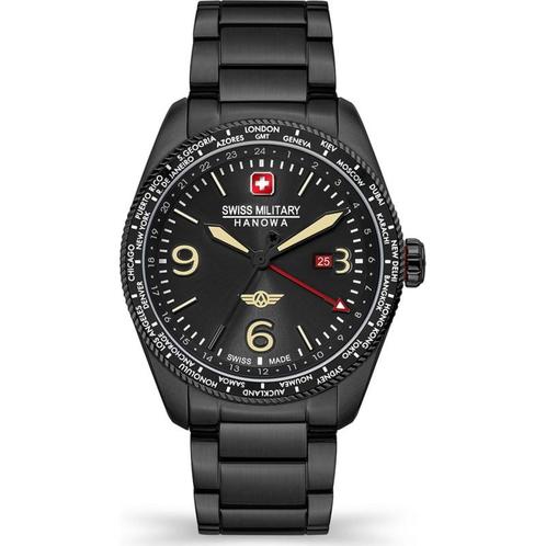 Swiss Military Hanowa City Hawk GMT horloge 42 mm, Sieraden, Tassen en Uiterlijk, Horloges | Heren, Verzenden