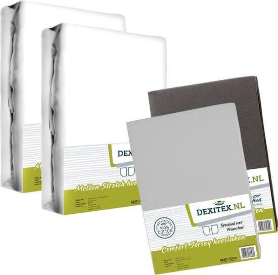 Textielpakket Frans bed - 2 moltons en 2 hoeslakens - rechts, Huis en Inrichting, Slaapkamer | Beddengoed, Hoeslaken of Sloop