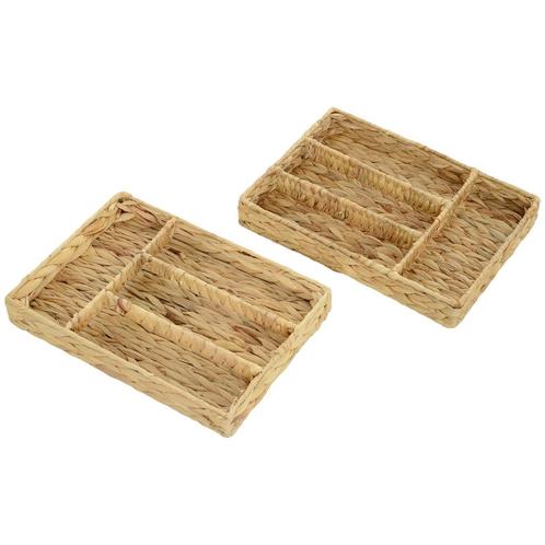 TRUUSK Set Van 2 Opbergmanden, Gevlochten Manden Van Waterhy, Diversen, Bureau-accessoires, Nieuw, Verzenden