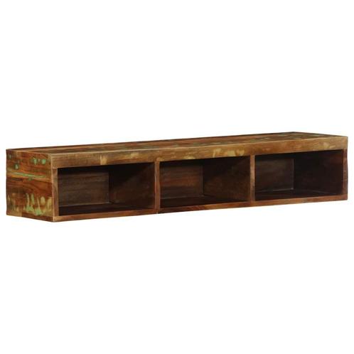 vidaXL Tv-meubel wandmontage 100x30x19 cm massief gerecycled, Huis en Inrichting, Woonaccessoires | Cd- en Dvd-rekken, Nieuw, Verzenden