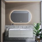Badkamermeubelset BWS Anubis 120cm 2 Laden Monaco Wit Eiken, Ophalen of Verzenden, Nieuw, Bad