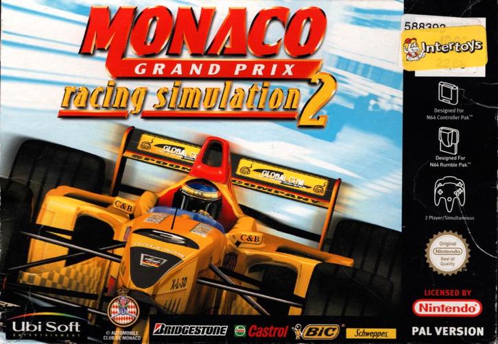 N64 Monaco Grand Prix Racing Simulation 2 (In doos), Spelcomputers en Games, Spelcomputers | Nintendo 64, Zo goed als nieuw, Verzenden