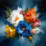 John Joseb Art - Schilderij bloemen, kleurrijk, Verzenden, Nieuw, Schilderij, 50 tot 75 cm