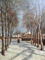 Willem van Nieuwenhoven (1879-1973) - Winter in Laren, Antiek en Kunst, Kunst | Schilderijen | Klassiek