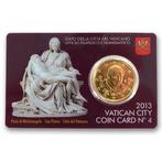 Vaticaan 50 Cent 2013 BU Coincard, Postzegels en Munten, Munten | Europa | Euromunten, Verzenden