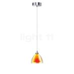Bruck Silva Hanglamp, chroom glimmend/glas geel/oranje - 11, Huis en Inrichting, Lampen | Hanglampen, Nieuw, Verzenden