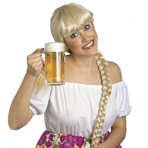 Oktoberfest blonde damespruiken Helga - Damespruiken, Hobby en Vrije tijd, Feestartikelen, Verzenden