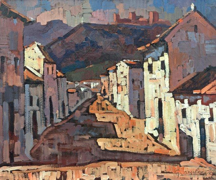 Spaanse school (XX) - Arquitectura rural, Antiek en Kunst, Kunst | Schilderijen | Klassiek