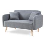 2-zitsbank Midt 132x70x80,5 cm bouclé grijs [en.casa], Huis en Inrichting, Banken | Sofa's en Chaises Longues, Verzenden, Nieuw