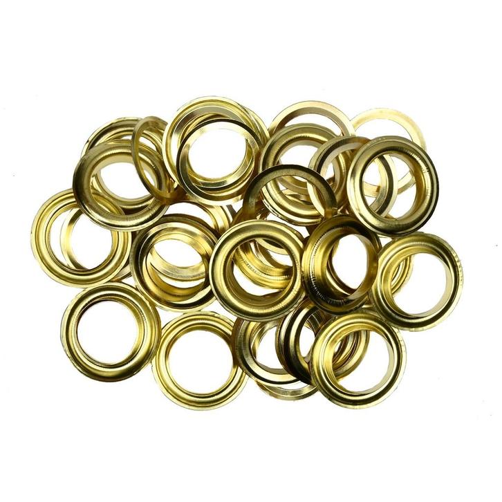 Benson Zeilringen - Messing - 13 mm - 24 stuks - Voor dek..., Caravans en Kamperen, Voortenten en Luifels, Nieuw, Ophalen of Verzenden