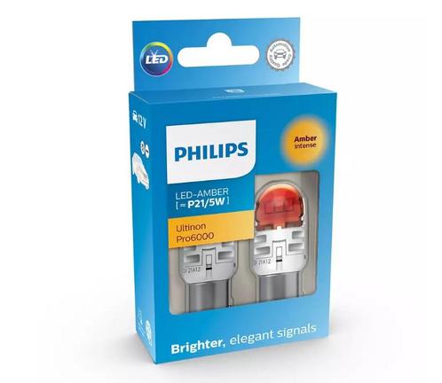 Philips P21/5W LED Retrofit Oranje 12V 2 Stuks, Auto-onderdelen, Verlichting, Nieuw, Ophalen of Verzenden
