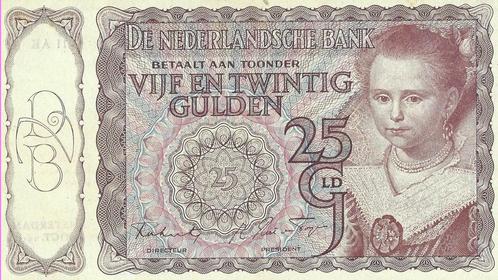 Bankbiljet 25 gulden 1943  I Prinsesje Prachtig, Postzegels en Munten, Bankbiljetten | Nederland, Verzenden