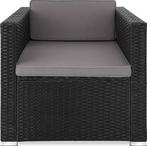 2dekans | tectake® comfortabele wicker fauteuil met, Tuin en Terras, Ophalen of Verzenden, Zo goed als nieuw