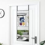 vidaXL Deurspiegel 40x100 cm glas en aluminium zwart, Verzenden, Nieuw