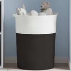 vidaXL Opbergmand Ø 49x65 cm katoen zwart en wit, Huis en Inrichting, Verzenden, Nieuw