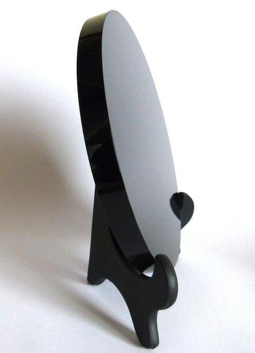 Mexicaanse Zwarte Obsidiaan Spiegel - 18cm- 869 g, Verzamelen, Mineralen en Fossielen