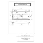Wastafel Gliss Design Lako 120 cm 2 Kraangaten Mat, Ophalen of Verzenden, Nieuw