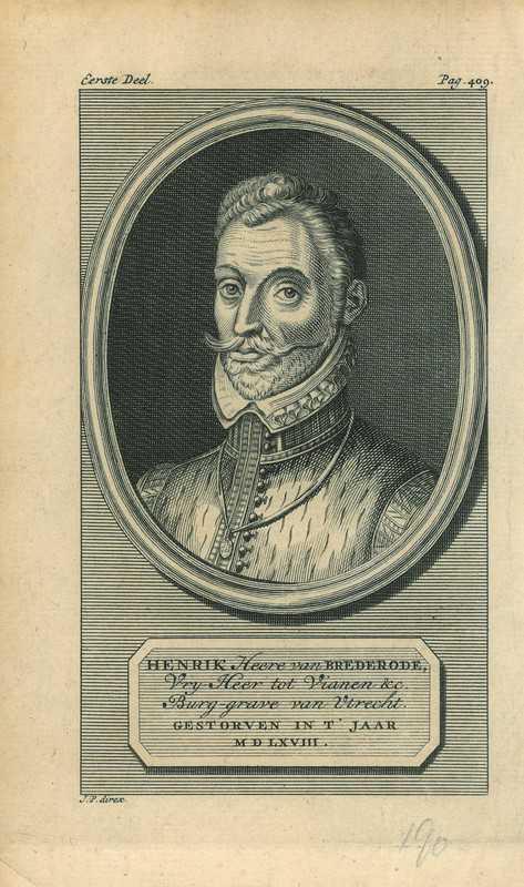 Portrait of Hendrick van Brederode, Antiek en Kunst, Kunst | Etsen en Gravures