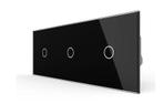 Livolo Touch Dimmer Wisselschakelaar | Zwart | 1+1+1 | Glas, Doe-het-zelf en Verbouw, Elektra en Kabels, Ophalen of Verzenden