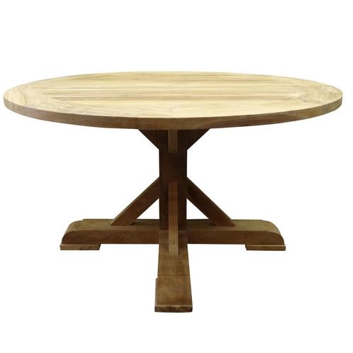 Xena dining tuintafel 140 cm rond teak, Tuin en Terras, Tuintafels, Nieuw, Teakhout, Ophalen of Verzenden