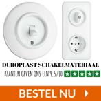 Duroplast schakelmateriaal (Tip!) Nieuw | Wit bakeliet 1930, Doe-het-zelf en Verbouw, Elektra en Kabels, Ophalen of Verzenden