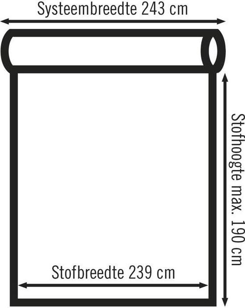 Pure Living - Rolgordijn Lichtdoorlatend - 240x190 cm - Sand, Huis en Inrichting, Woonaccessoires | Wandplanken en Boekenplanken