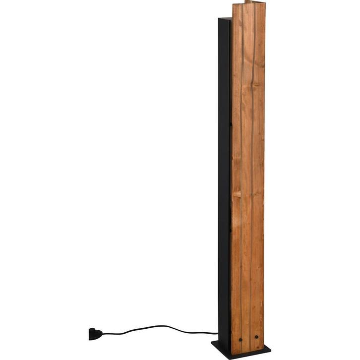 LED Vloerlamp - Trion Nuri - E27 Fitting - Vierkant - Bruin, Huis en Inrichting, Lampen | Vloerlampen, Nieuw, Metaal, Ophalen of Verzenden