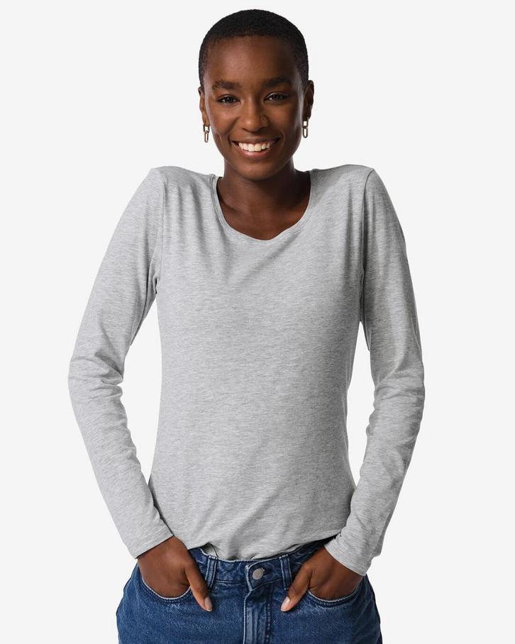 051 Dames T-shirt lichtgrijs 2 voor 24.99, Kleding | Dames, Overige Dameskleding, Nieuw, Verzenden