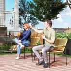 TRUUSK 3-dlg. Rattan Bistroset, Zitgroep, Tuinset Met 2 Tuin, Tuin en Terras, Verzenden, Nieuw