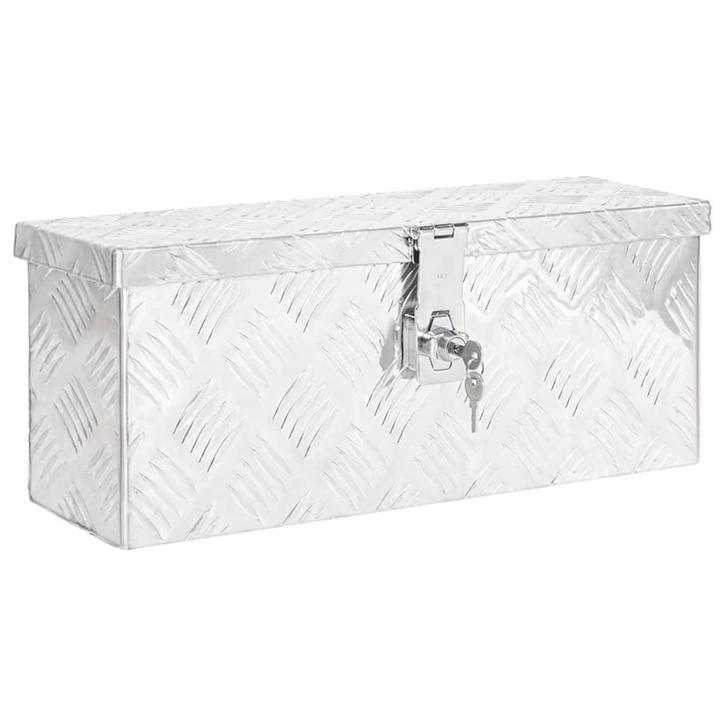 vidaXL Opbergbox 50x15x20,5 cm aluminium zilverkleurig, Doe-het-zelf en Verbouw, Gereedschapskisten, Nieuw, Verzenden