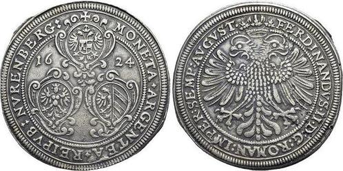 Taler, daalder 1624 Nuernberg-stadt, Postzegels en Munten, Munten | Europa | Niet-Euromunten, Verzenden