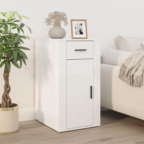 vidaXL Bureaukastje 40x49x75 cm bewerkt hout hoogglans wit, Huis en Inrichting, Kasten | Overige, Nieuw, Verzenden