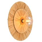Papieren wandlamp bruin, Daisy, met schakelaar, Huis en Inrichting, Lampen | Wandlampen, Ophalen of Verzenden, Nieuw, Metaal, Landelijk