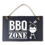 Leisteen Bordje Bbq Zone 25cm, Hobby en Vrije tijd, Verzenden, Nieuw
