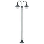 vidaXL Paalverlichting tuin E27 220 cm aluminium donkergroen, Tuin en Terras, Buitenverlichting, Verzenden, Nieuw, Aluminium, Staande lamp