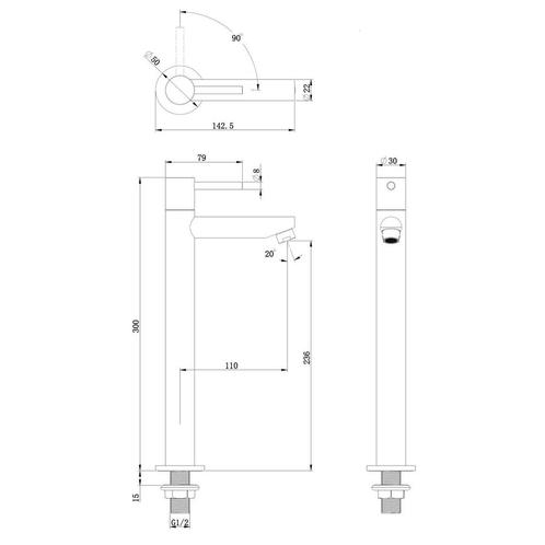 Fonteinkraan Best-Design High-Aquador Nero Mat Zwart, Doe-het-zelf en Verbouw, Sanitair, Ophalen of Verzenden