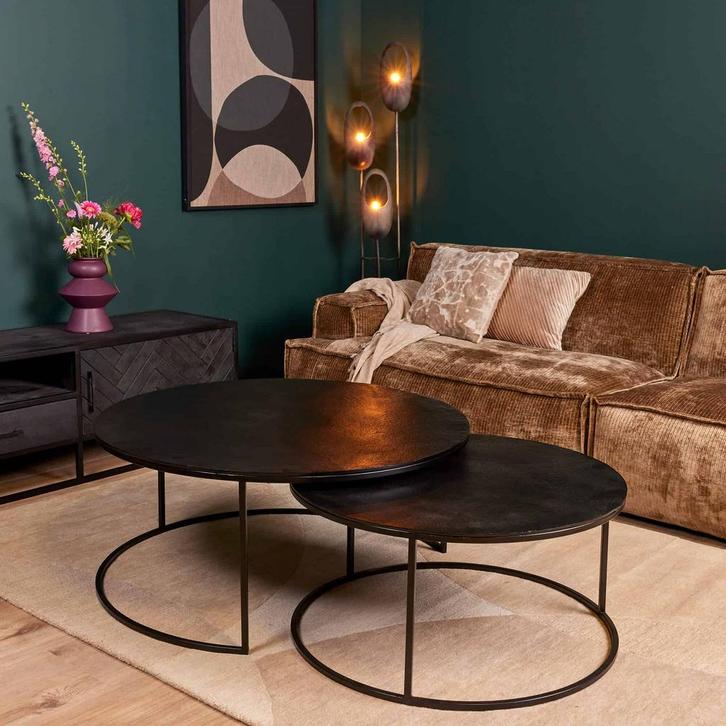 Salontafel Darryl | 90 cm | Set van 2, Huis en Inrichting, Tafels | Salontafels, Nieuw, Ophalen of Verzenden