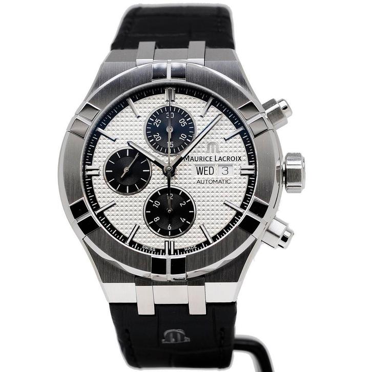 Maurice Lacroix Aikon AI6038-SS001-130 Automaat Chronograaf, Sieraden, Tassen en Uiterlijk, Horloges | Heren, Leer, Nieuw, Overige merken